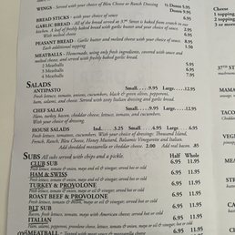 Thirty Seventh Street Pizzaria menu 3
